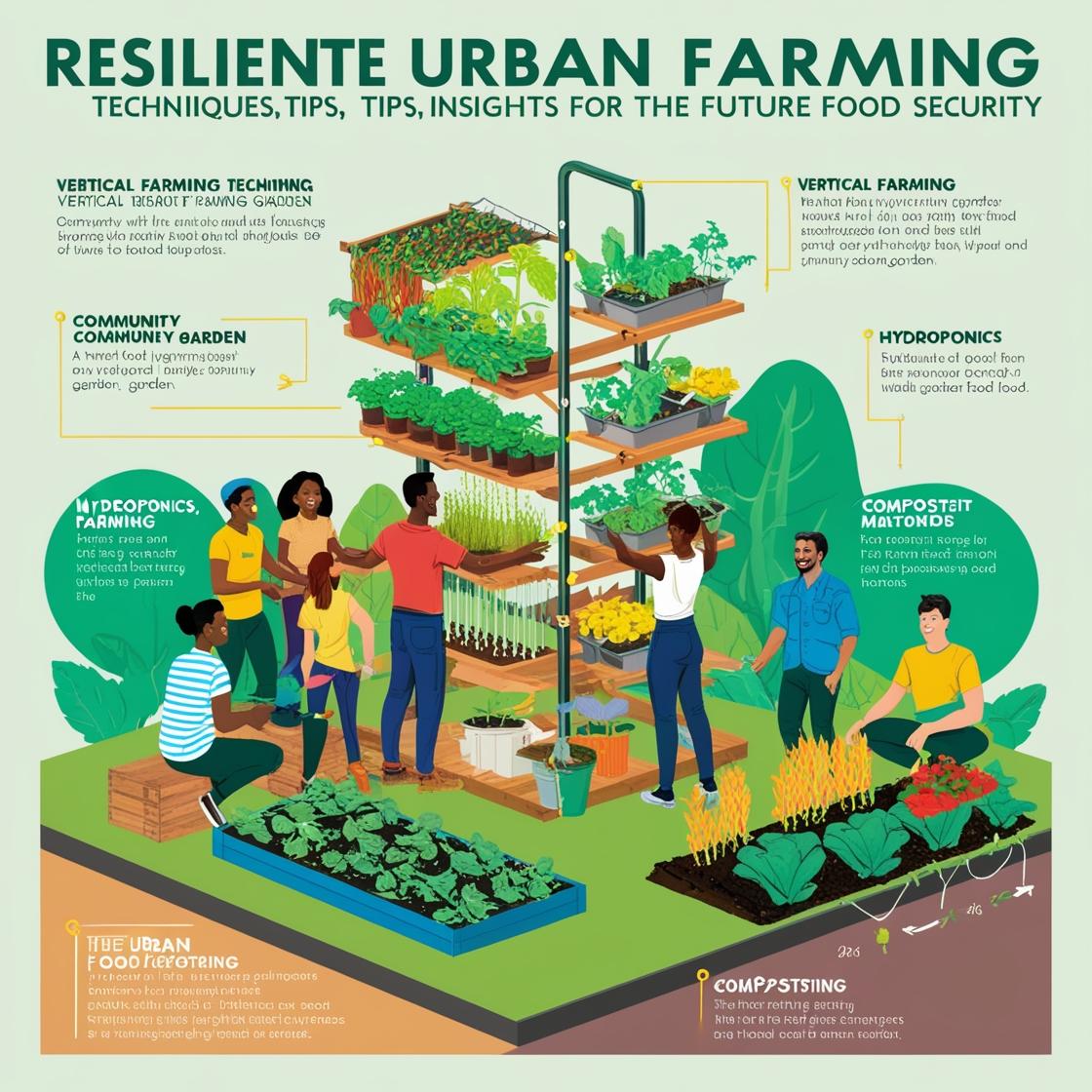 Building Resilient Urban Farms for Future Food Security: Techniques, Tips, and Insights