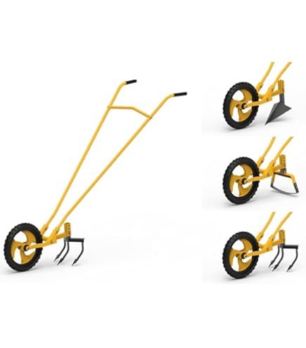 Wheel Hoe — Push-along wheel hoe for manual weeding and soil loosening between rows, tools & implements