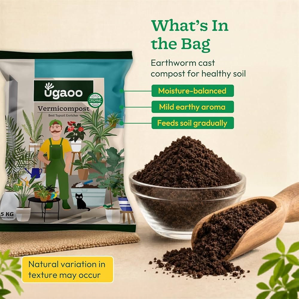 Vermicompost — Sterilised, odour-free earthworm compost rich in NPK and micronutrients, organic & bio inputs