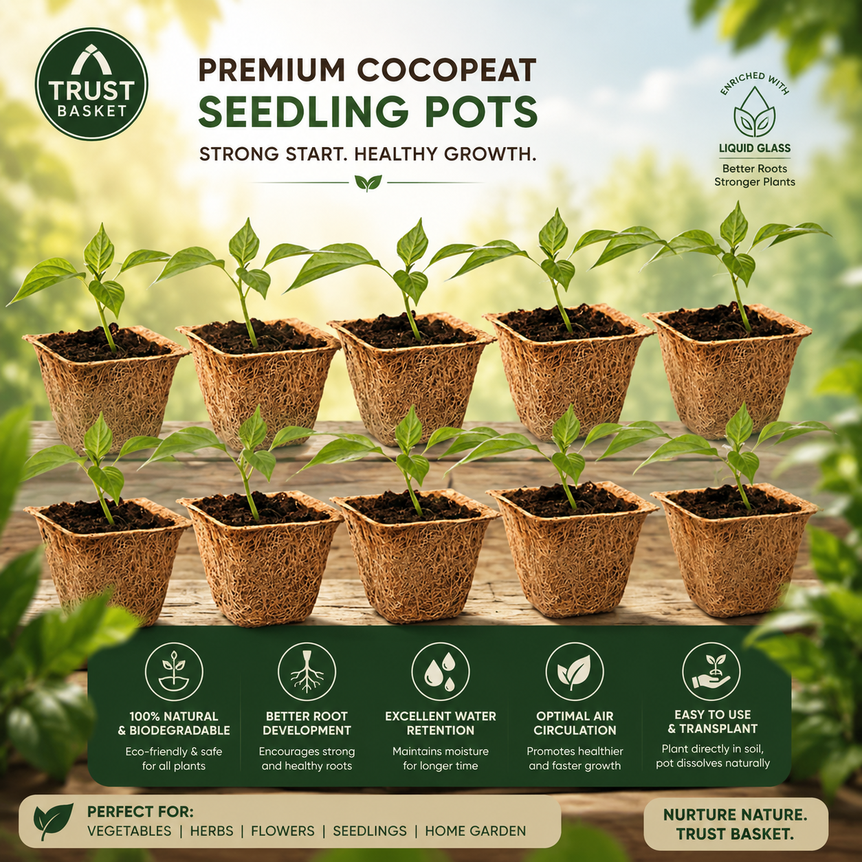 Seed Starting Tray — Cellular tray for germinating seeds and nurturing young seedlings, greenhouse & nursery