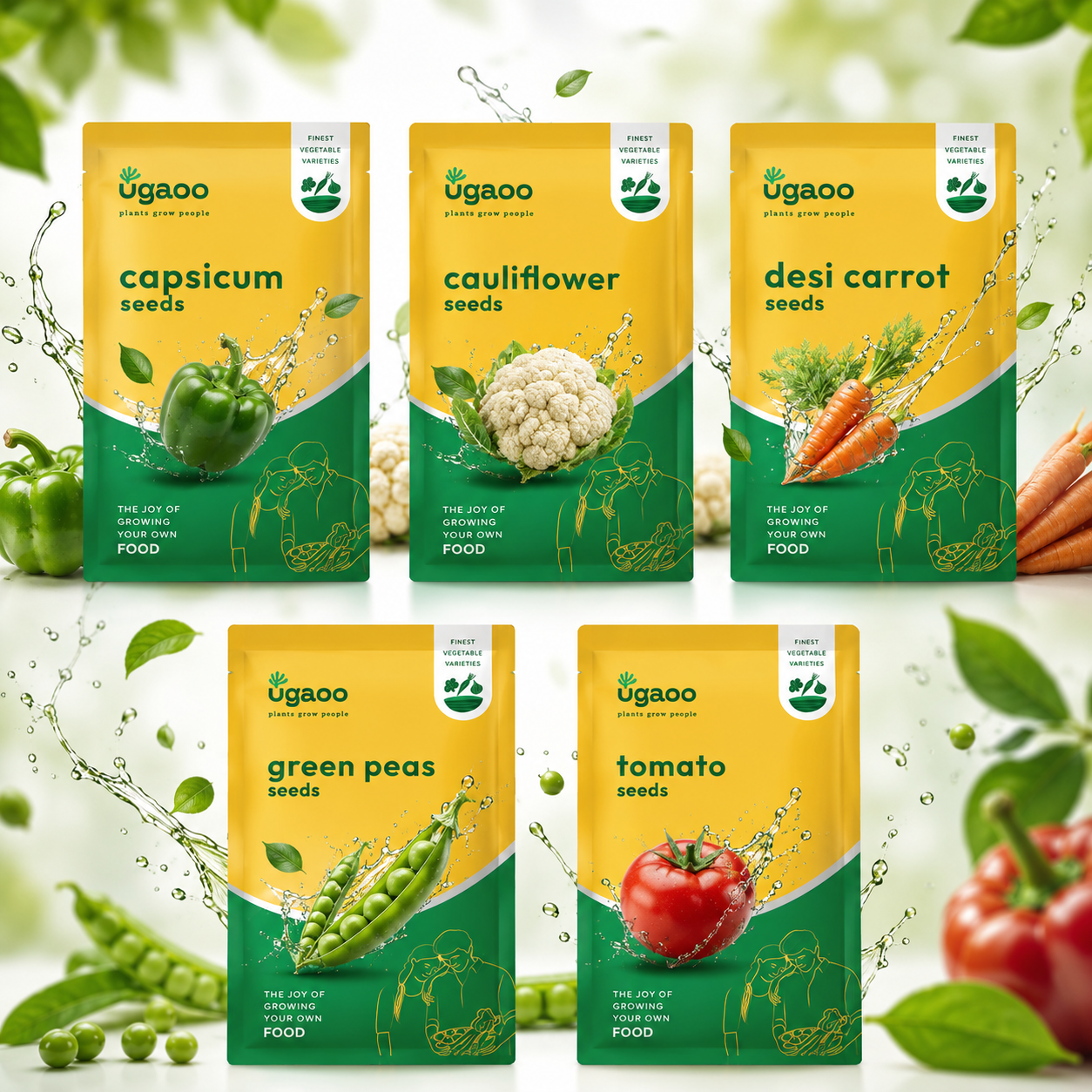 Vegetable Seed Collection — Curated set of open-pollinated and hybrid vegetable seeds for home kitchen gardens