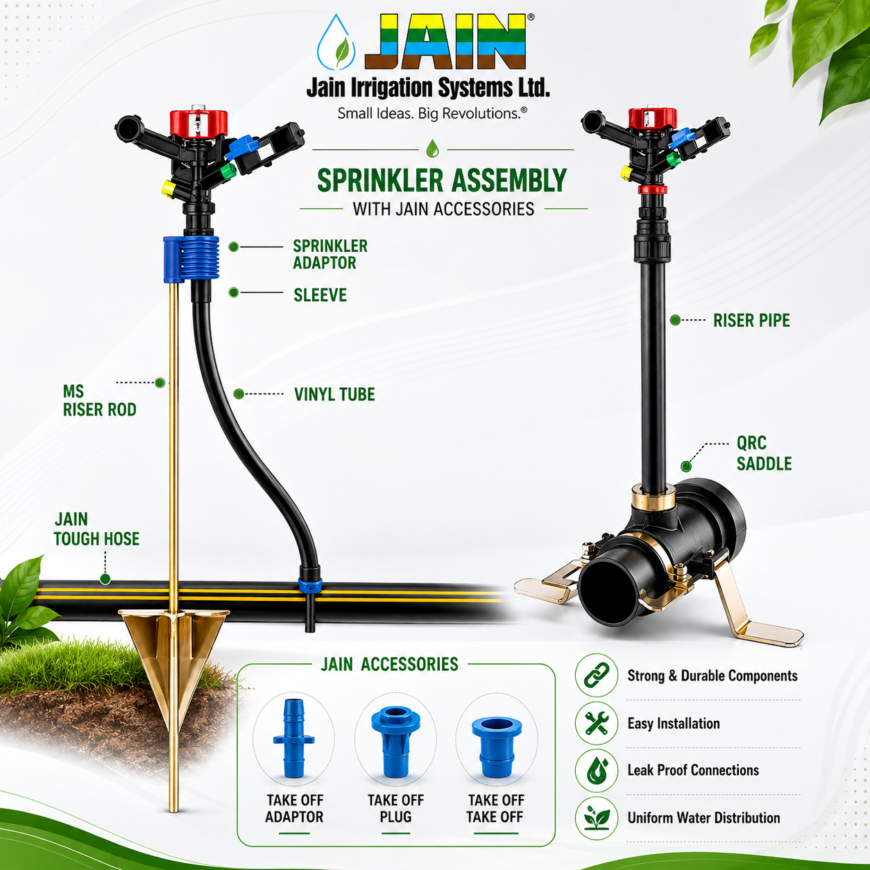 Mini Sprinkler Set — Low-volume mini sprinklers for nurseries, vegetables and undertree irrigation, irrigation & water