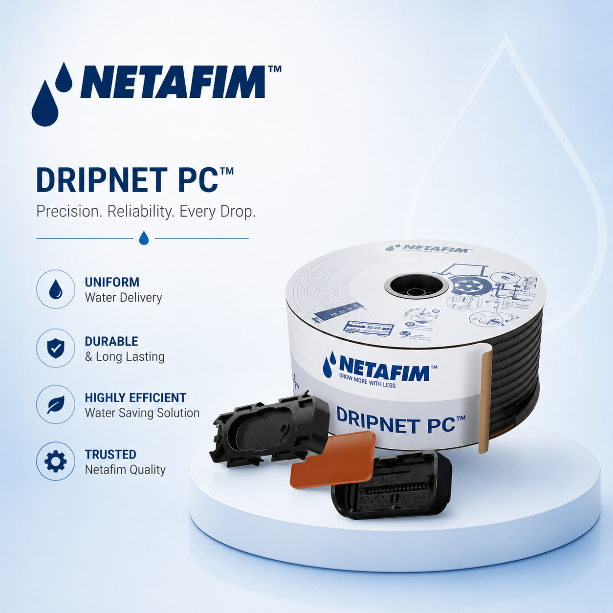 Dripline Integral — Integral dripline with welded emitters for precise, uniform field irrigation, irrigation & water