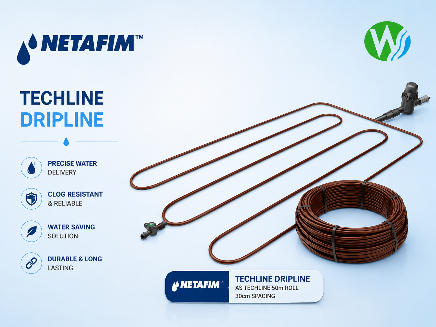 Techline Dripline — Pressure-compensating dripline for landscape and subsurface irrigation, irrigation & water