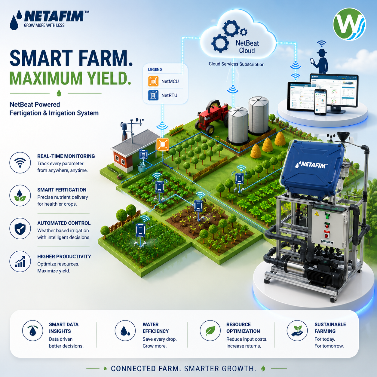 NetBeat Controller — Smart irrigation controller integrating sensors, analytics and automation, sensors & agri-tech
