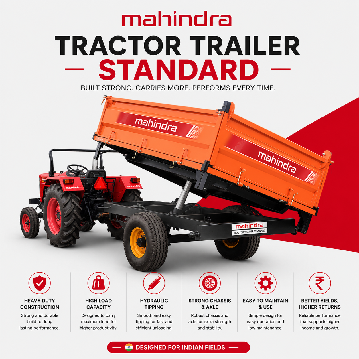 Tractor Trailer Standard — General-purpose tipping trailer for on-farm haulage and transport, machinery & equipment