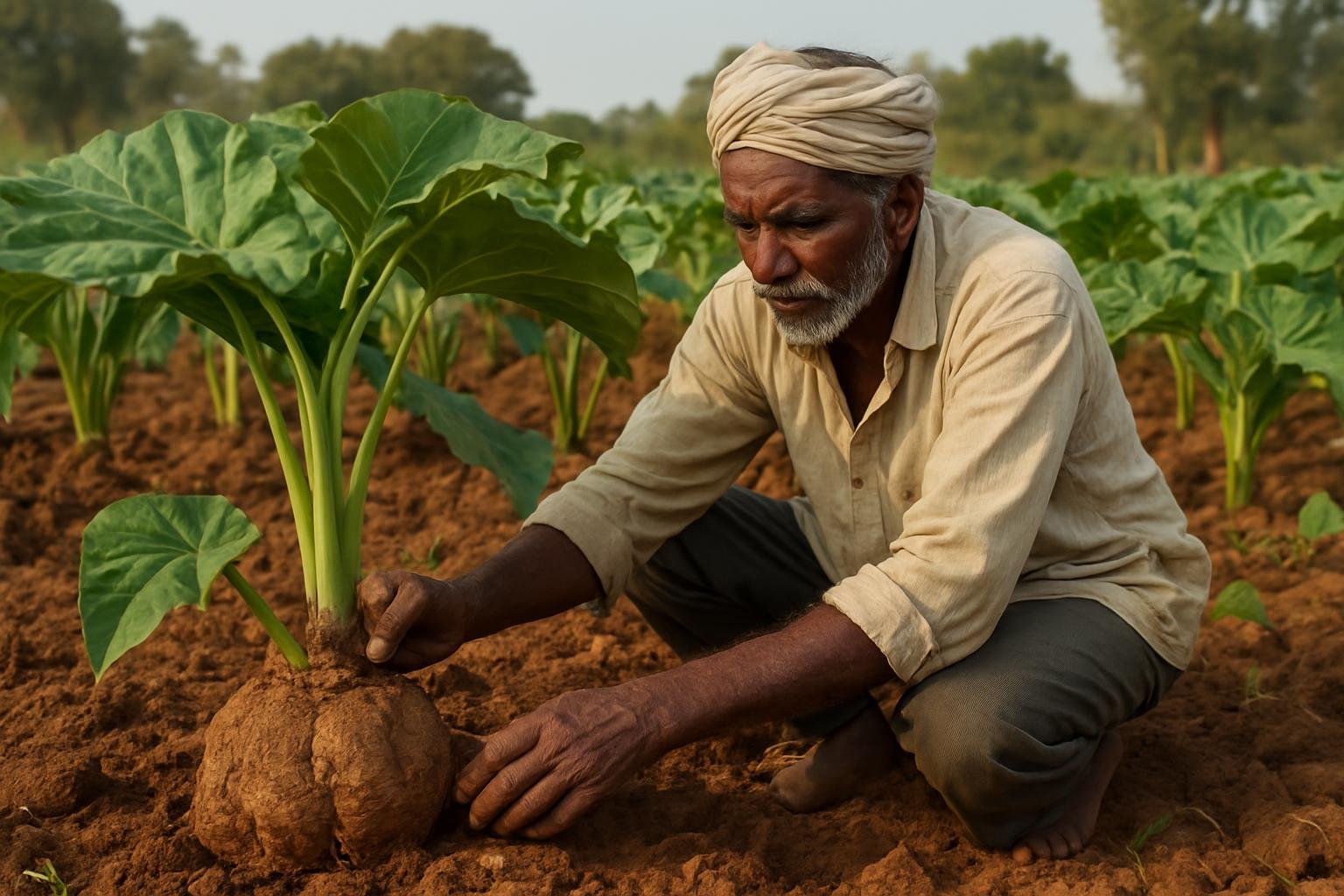 Elephant Foot Yam (Suran) Farming in Chhattisgarh
