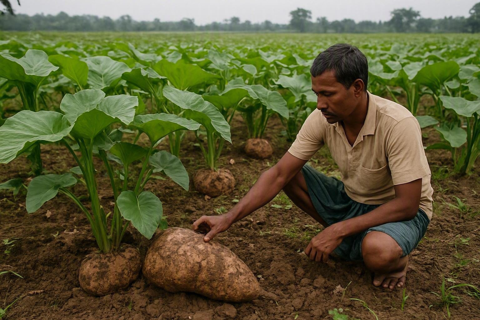 Elephant Foot Yam (Suran) Farming in the Brahmaputra Valley