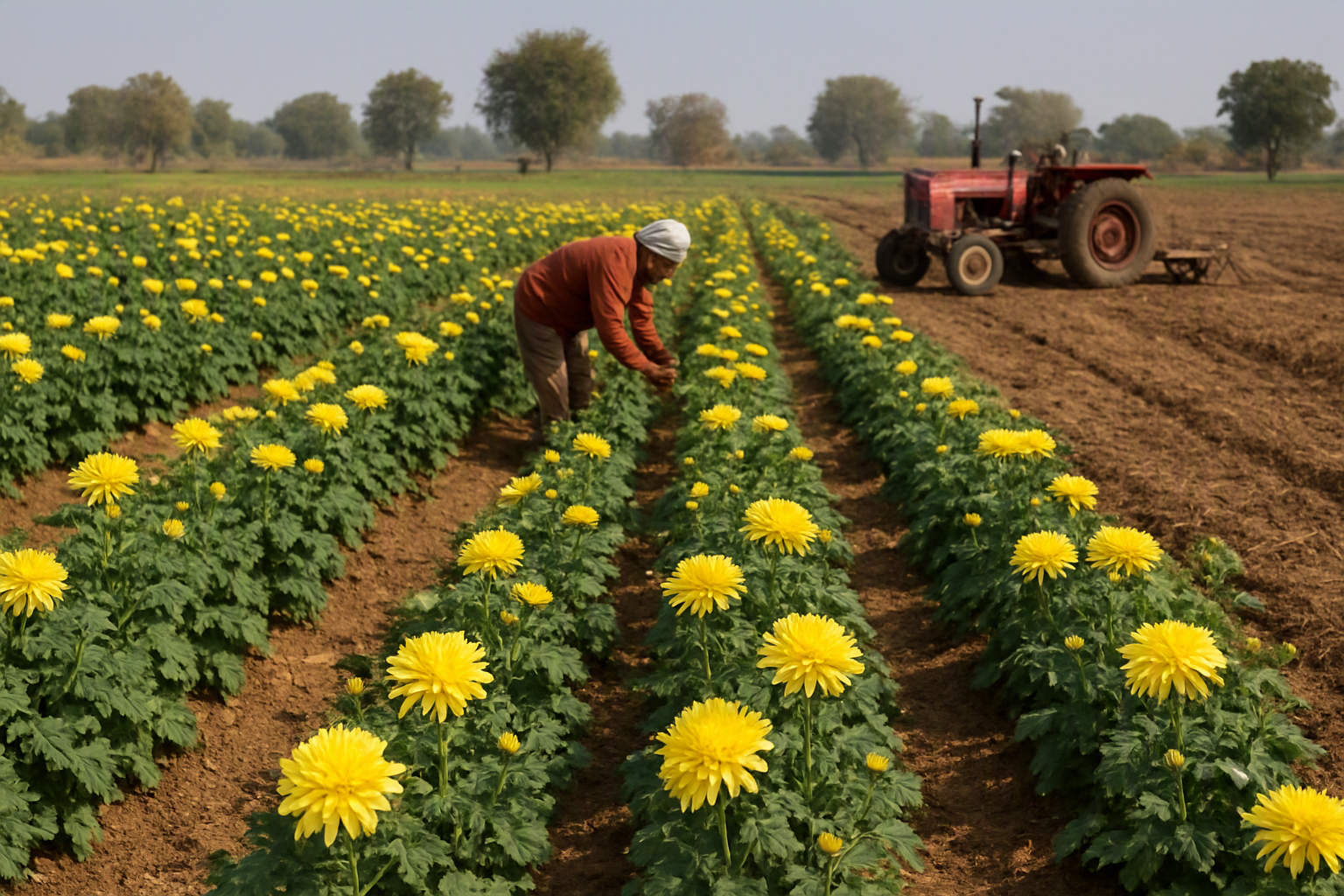 Chrysanthemum in Bundelkhand: Sowing to Selling
