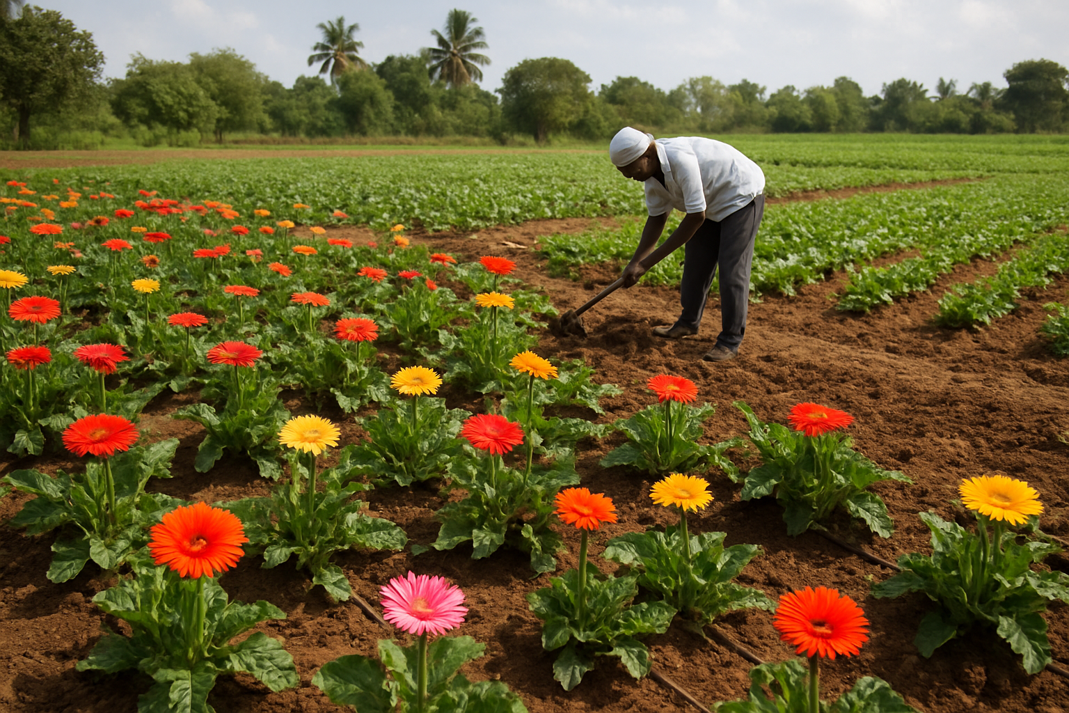 Gerbera cultivation in Tamil Nadu: sowing to market