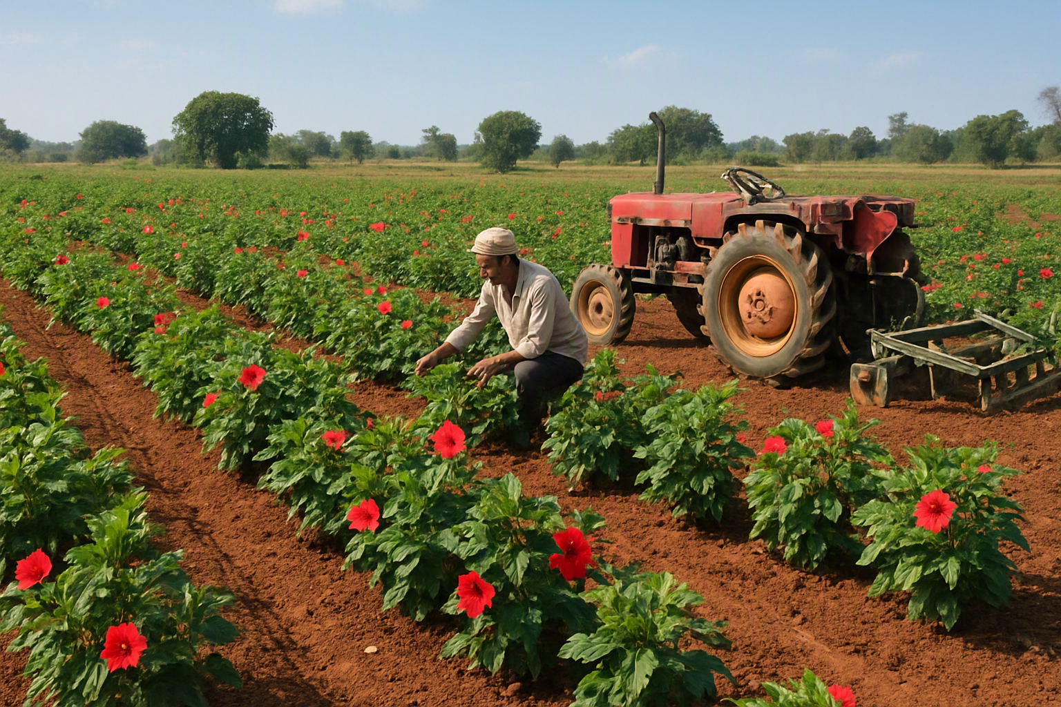Hibiscus Cultivation in Rayalaseema: From Sowing to Sale