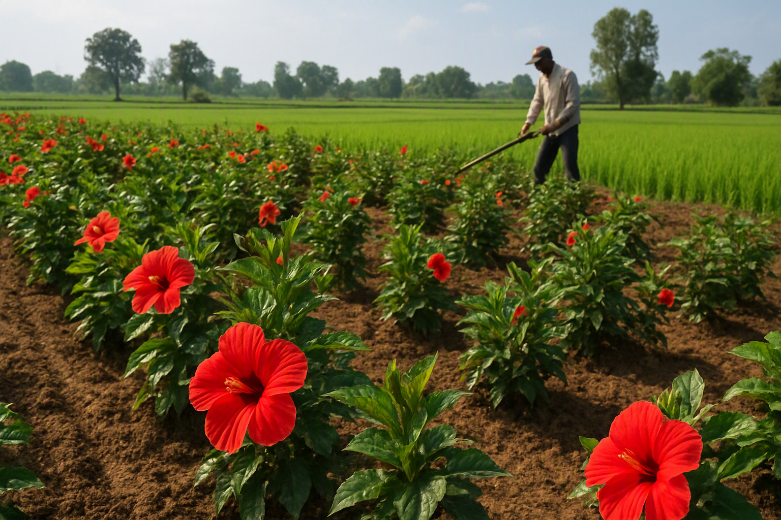 Hibiscus Farming in India’s Rice Bowl: Complete Practical Guide